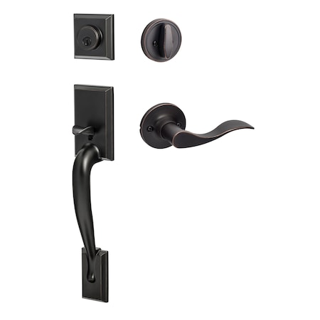 Sure-Loc Hardware Sure-Loc Hardware Madison Handleset, Snowbird Handleset Trim, Vintage Bronze, Right Hand MA507-SB-RH 11P